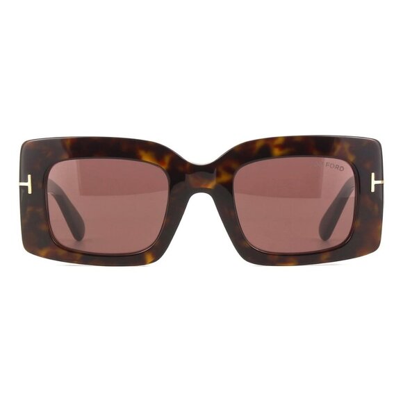 A0886Z New TOM FORD Brigitta Havana Square FT1188/S 52E Sunglasses Women - Picture 2 of 4